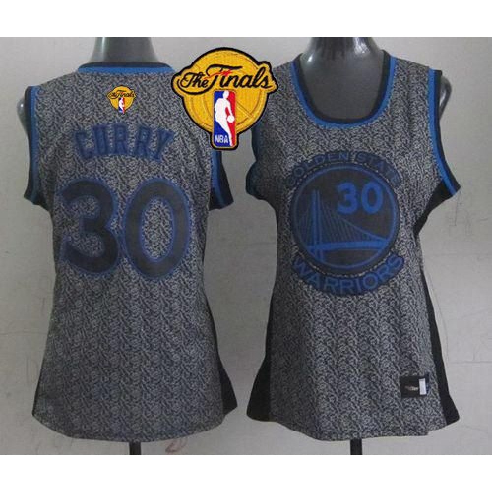 Warriors #30 Stephen Curry Grey The Finals Patch Women's Static Fashion Stitched NBA Jersey Warriors #30 Stephen Curry Grey The Finals Patch Women's Static Fashion Stitched NBA Jersey