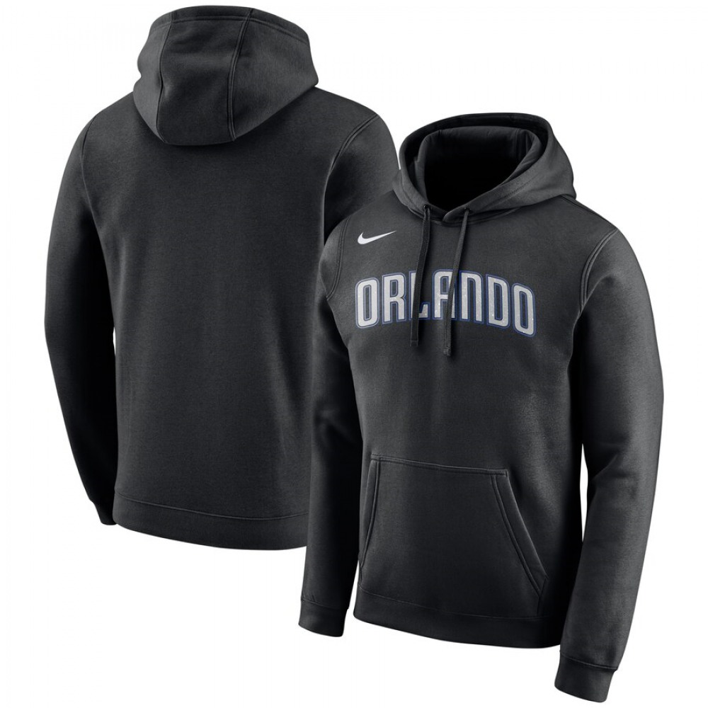 Men's Orlando Magic Black City Edition Logo Essential Pullover Hoodie Men's Orlando Magic Black City Edition Logo Essential Pullover Hoodie