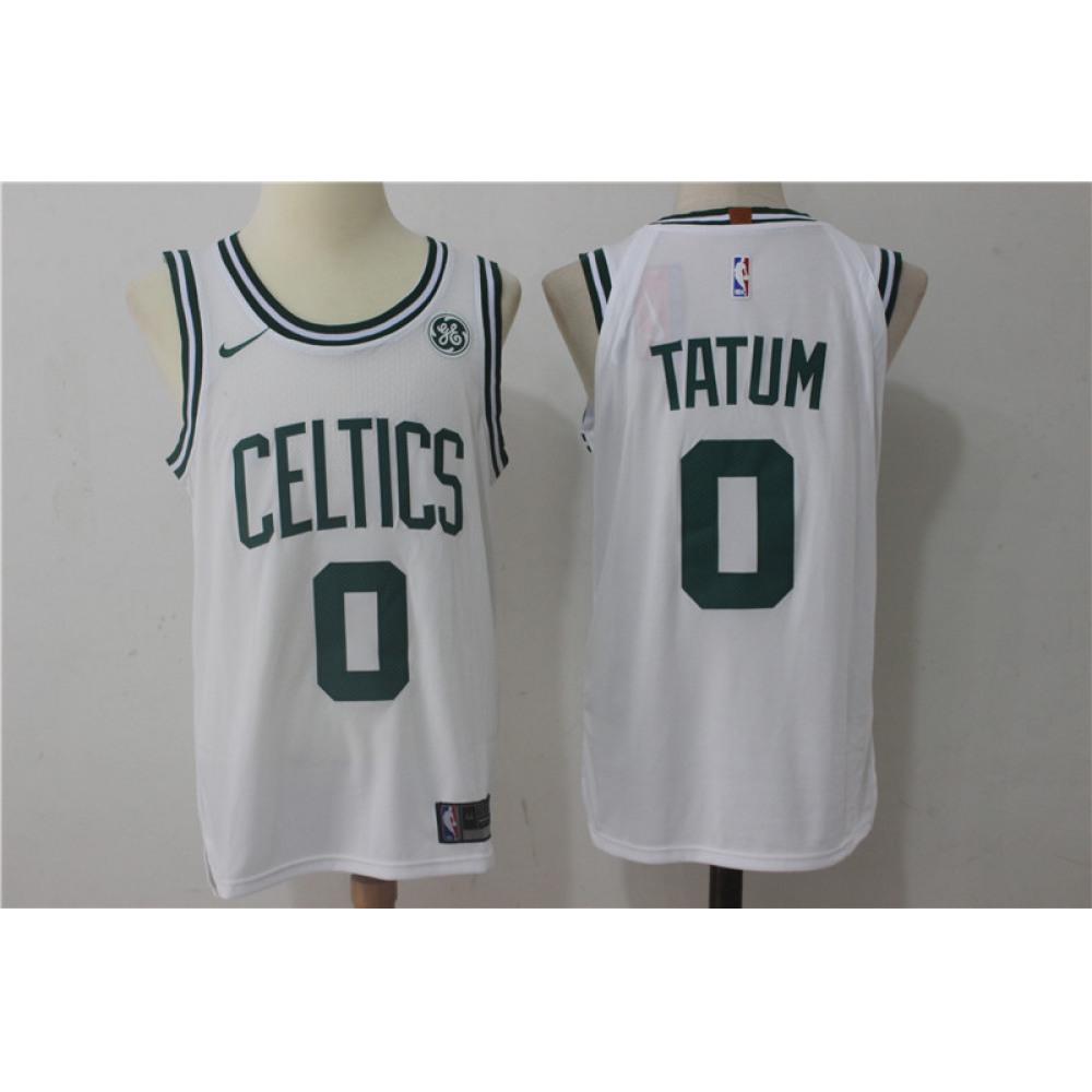 Men's Nike Boston Celtics #0 Jayson Tatum White Stitched NBA Jersey Men's Nike Boston Celtics #0 Jayson Tatum White Stitched NBA Jersey