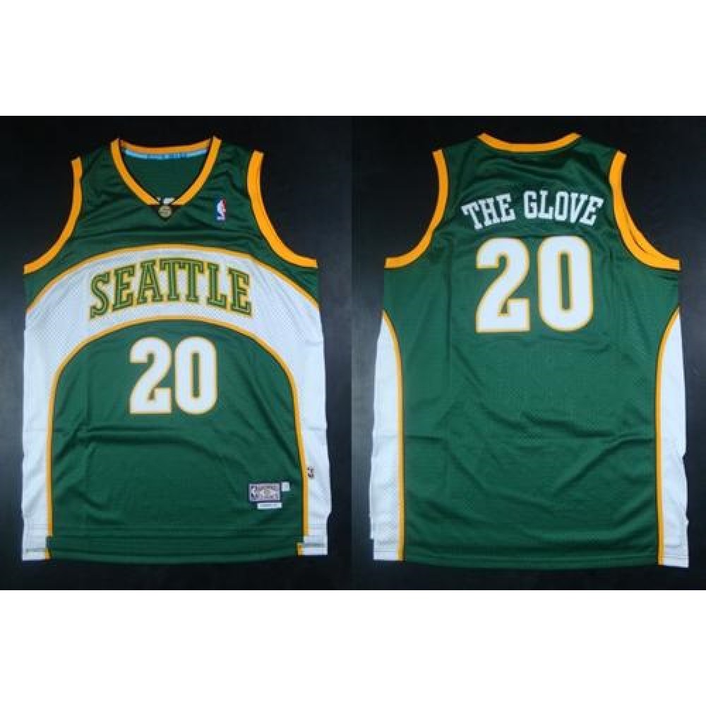 Mitchell And Ness Thunder #20 Gary Payton Green "The Glove" Stitched NBA Jersey