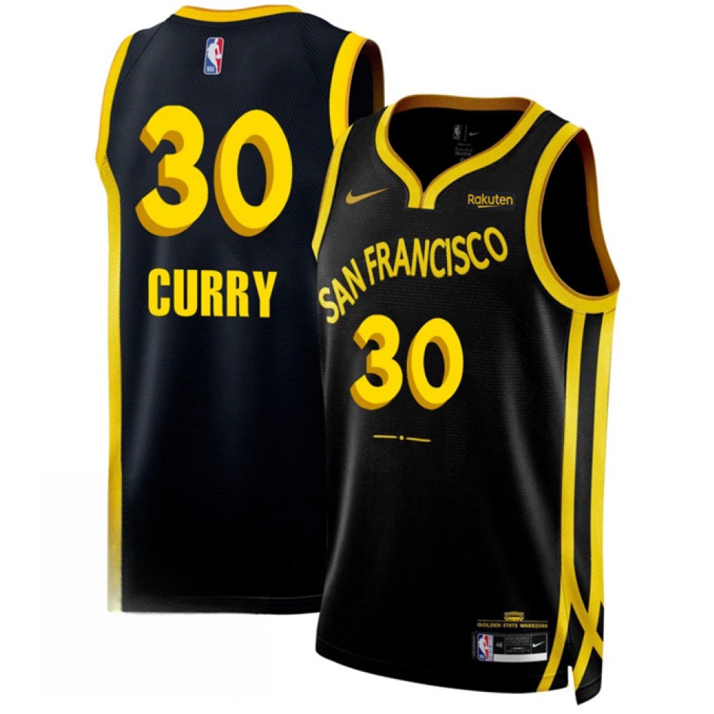 Men's Golden State Warriors #30 Stephen Curry Black 2023/24 City Edition Stitched Basketball Jersey Men's Golden State Warriors #30 Stephen Curry Black 2023/24 City Edition Stitched Basketball Jersey