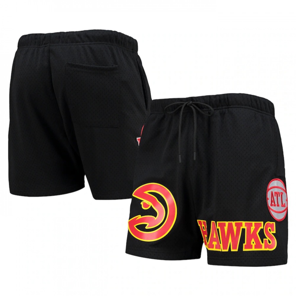 Men's Atlanta Hawks Black Chenille Shorts Men's Atlanta Hawks Black Chenille Shorts