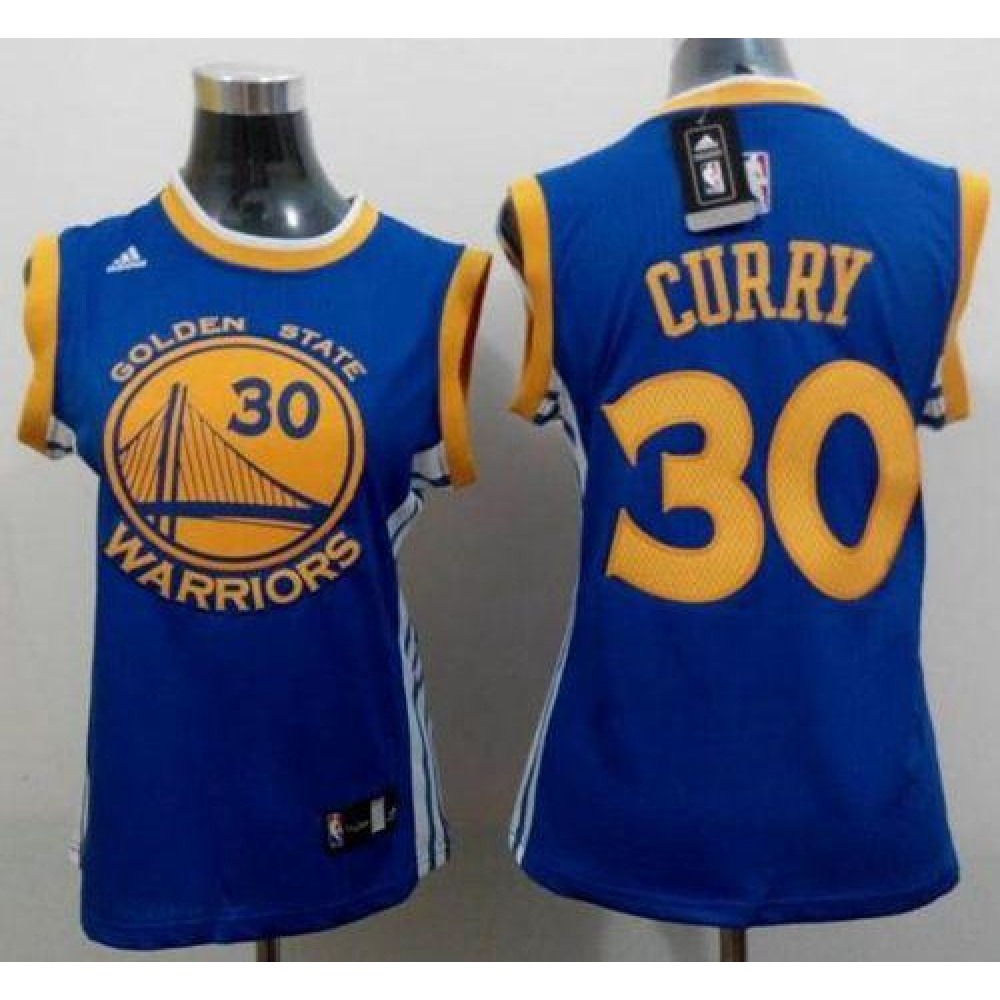 Warriors #30 Stephen Curry Blue Women's Road Stitched NBA Jersey Warriors #30 Stephen Curry Blue Women's Road Stitched NBA Jersey