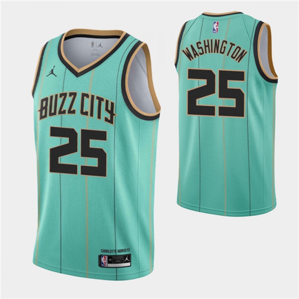 Men's Charlotte Hornets #25 P.J. Washington 2020-21 Teal City Edition Swingman Stitched Jersey Men's Charlotte Hornets #25 P.J. Washington 2020-21 Teal City Edition Swingman Stitched Jersey