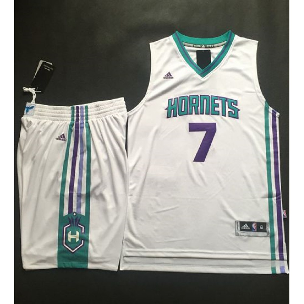 Hornets #7 Jeremy Lin White A Set Stitched NBA Jersey