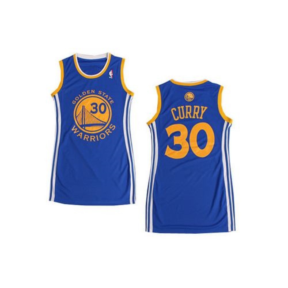 Warriors #30 Stephen Curry Blue Women's Dress Stitched NBA Jersey Warriors #30 Stephen Curry Blue Women's Dress Stitched NBA Jersey