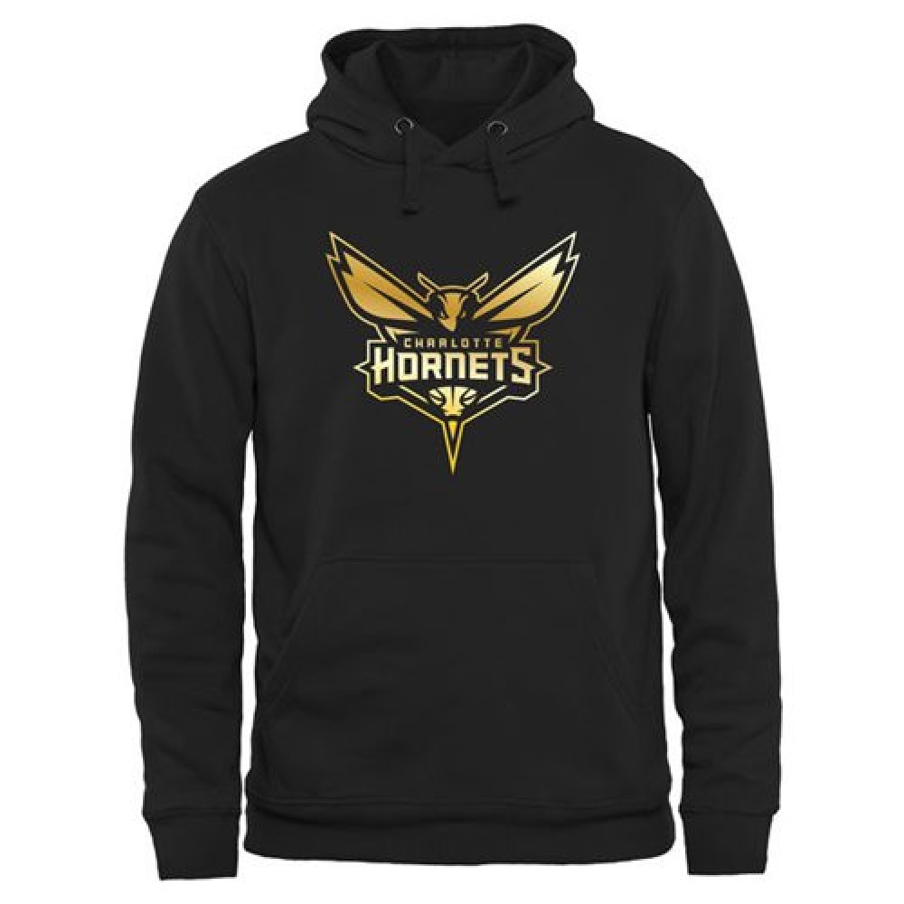 Charlotte Hornets Gold Collection Pullover Hoodie Black Charlotte Hornets Gold Collection Pullover Hoodie Black