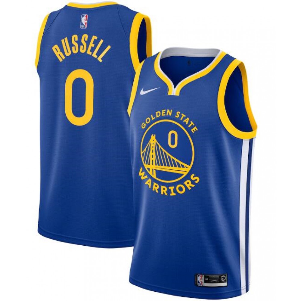 Men's Golden State Warriors #0 D'Angelo Russell Royal Icon Edition Stitched Jersey Men's Golden State Warriors #0 D'Angelo Russell Royal Icon Edition Stitched Jersey
