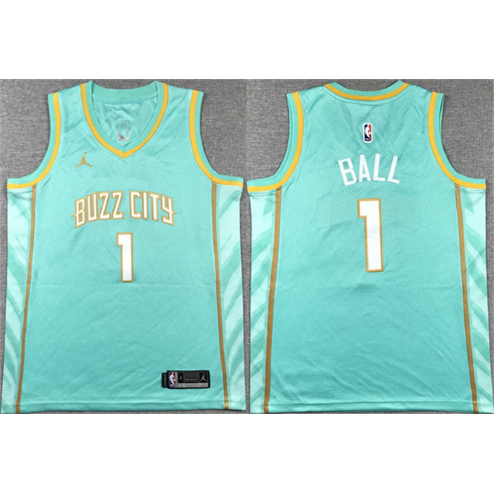 Youth Charlotte Hornets #1 LaMelo Ball Teal 2023-24 City Edition Stitched Basketball Jersey Youth Charlotte Hornets #1 LaMelo Ball Teal 2023-24 City Edition Stitched Basketball Jersey