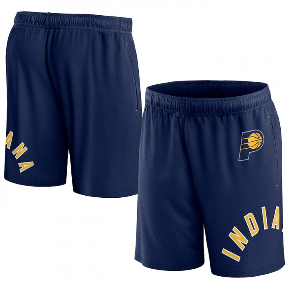 Men's Indiana Pacers Navy Free Throw Mesh Shorts Men's Indiana Pacers Navy Free Throw Mesh Shorts