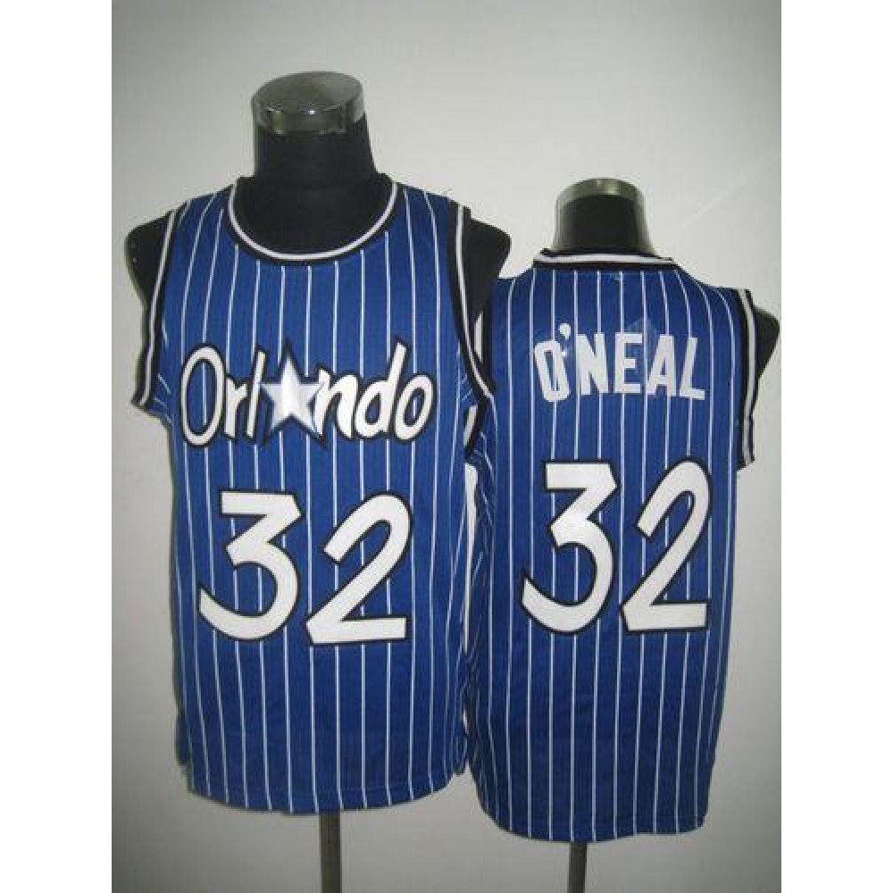 Magic #32 Shaquille O'Neal Blue Throwback Stitched NBA Jersey Magic #32 Shaquille O'Neal Blue Throwback Stitched NBA Jersey
