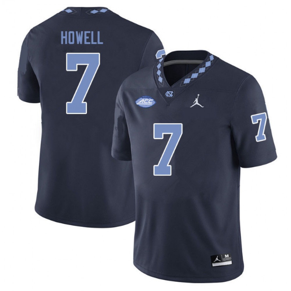 North Carolina #7 Sam Howell Navy Stitched NCAA Jersey North Carolina #7 Sam Howell Navy Stitched NCAA Jersey