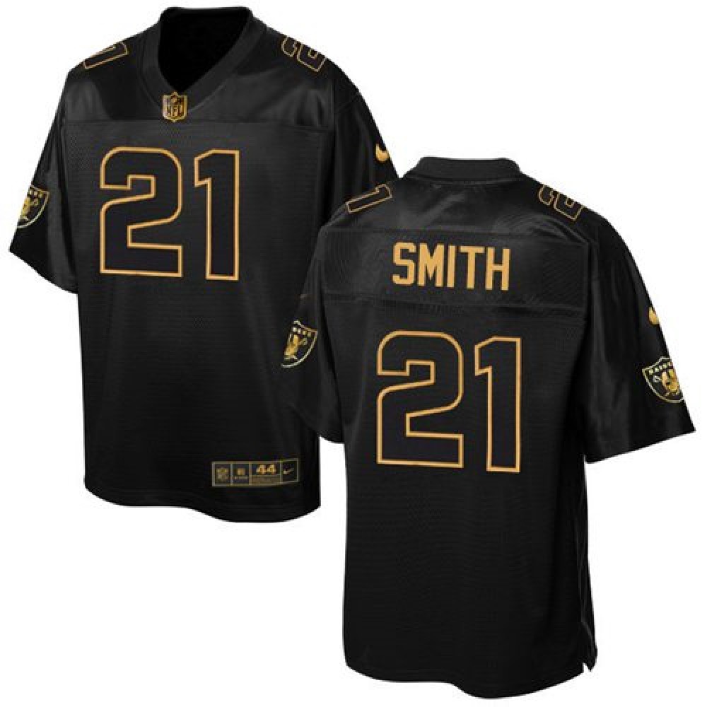 Nike Raiders #21 Sean Smith Black Men's Stitched NFL Elite Pro Line Gold Collection Jersey Nike Raiders #21 Sean Smith Black Men's Stitched NFL Elite Pro Line Gold Collection Jersey