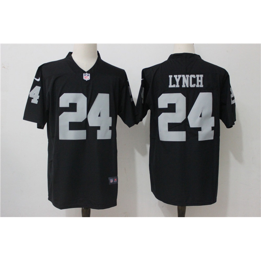 Men's Oakland Raiders #24 Marshawn Lynch Black Vapor Untouchable Limited Stitched NFL Jersey Men's Oakland Raiders #24 Marshawn Lynch Black Vapor Untouchable Limited Stitched NFL Jersey