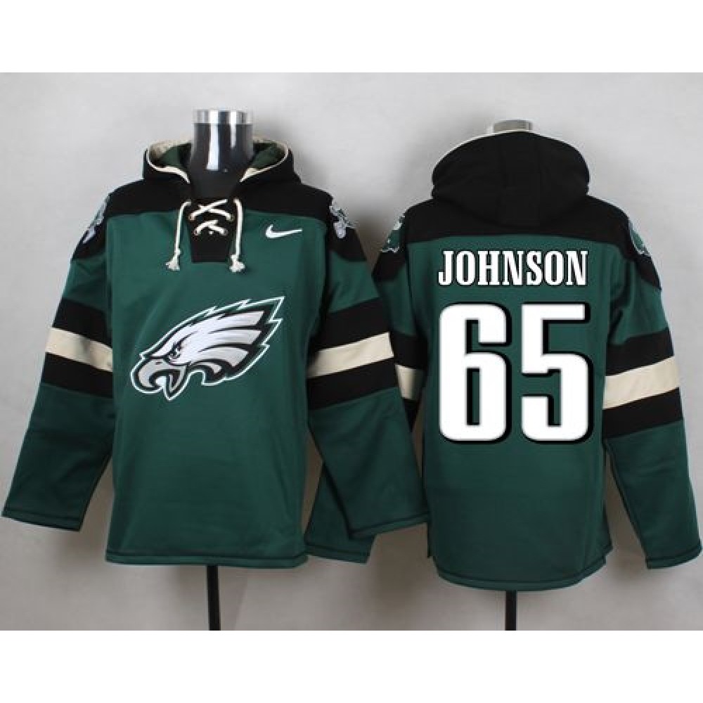 Nike Eagles #65 Lane Johnson Midnight Green Player Pullover NFL Hoodie Nike Eagles #65 Lane Johnson Midnight Green Player Pullover NFL Hoodie