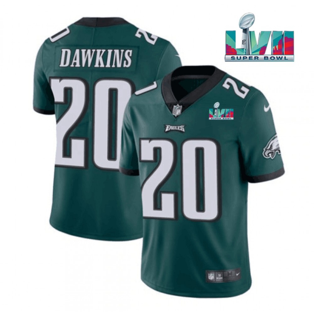 Youth Philadelphia Eagles #20 Brian Dawkins Green Super Bowl LVII Patch Vapor Untouchable Limited Stitched Football Jersey Youth Philadelphia Eagles #20 Brian Dawkins Green Super Bowl LVII Patch Vapor Untouchable Limited Stitched Football Jersey