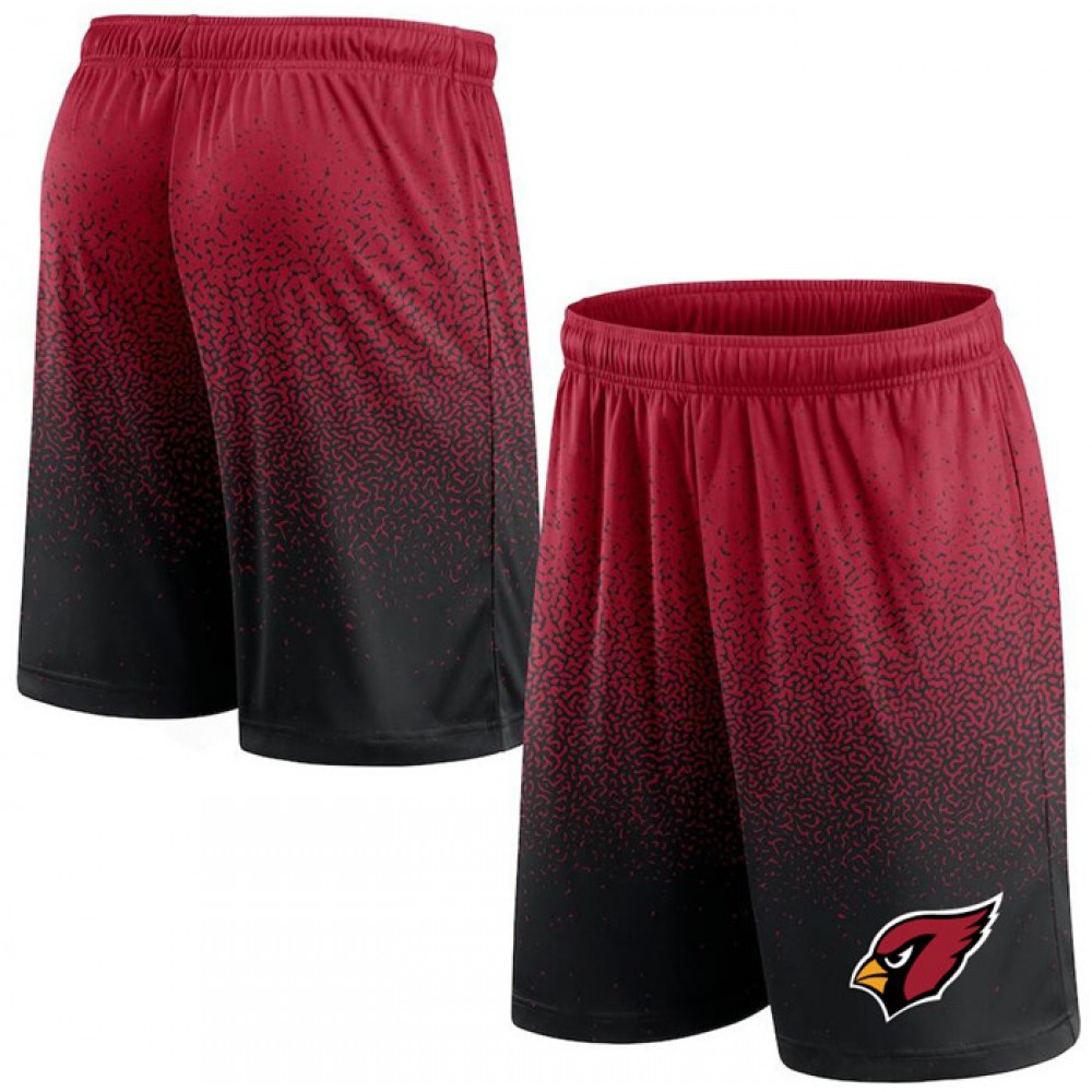 Men's Arizona Cardinals Red/Black Ombre Shorts