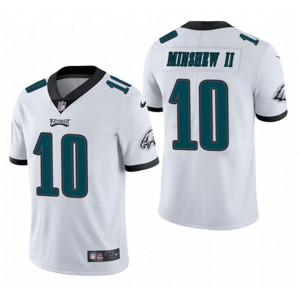 Men's Philadelphia Eagles #10 Gardner Minshew II White Vapor Untouchable Limited Stitched Jersey Men's Philadelphia Eagles #10 Gardner Minshew II White Vapor Untouchable Limited Stitched Jersey