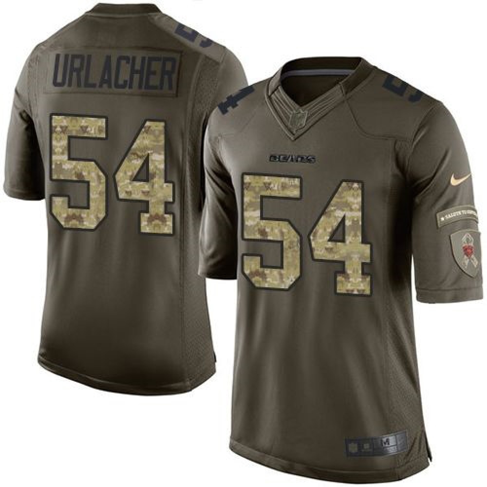 Nike Bears #54 Brian Urlacher Green Men's Stitched NFL Limited Salute to Service Jersey Nike Bears #54 Brian Urlacher Green Men's Stitched NFL Limited Salute to Service Jersey