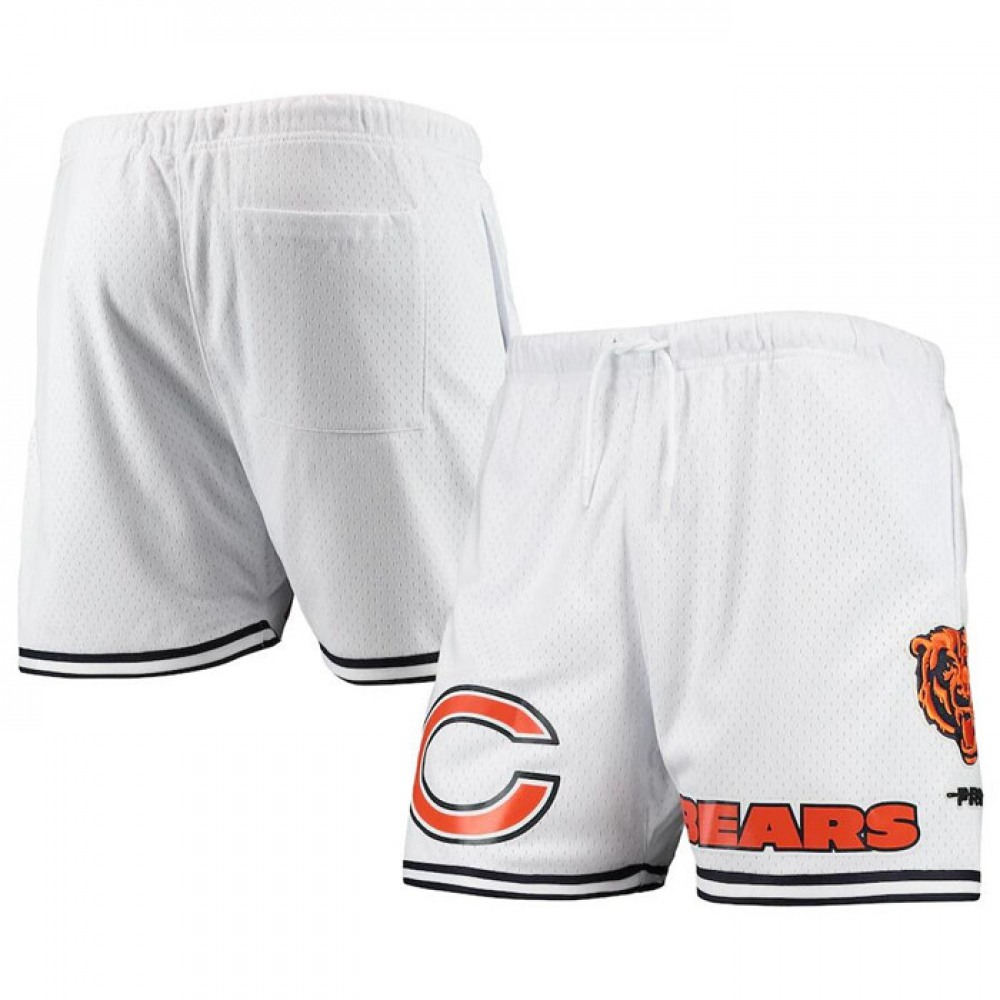 Men's Chicago Bears White Mesh Shorts Men's Chicago Bears White Mesh Shorts