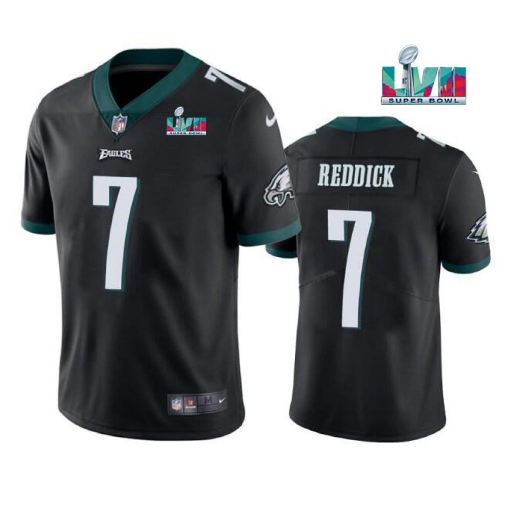 Youth Philadelphia Eagles #7 Haason Reddick Black Super Bowl LVII Patch Vapor Untouchable Limited Stitched Football Jersey Youth Philadelphia Eagles #7 Haason Reddick Black Super Bowl LVII Patch Vapor Untouchable Limited Stitched Football Jersey