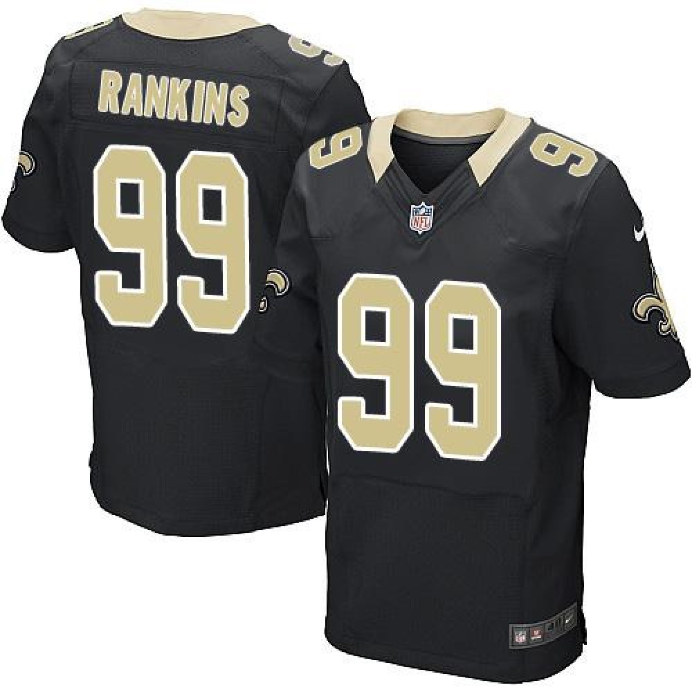 Nike Saints #99 Sheldon Rankins Black Team Color Men's Stitched NFL Elite Jersey Nike Saints #99 Sheldon Rankins Black Team Color Men's Stitched NFL Elite Jersey