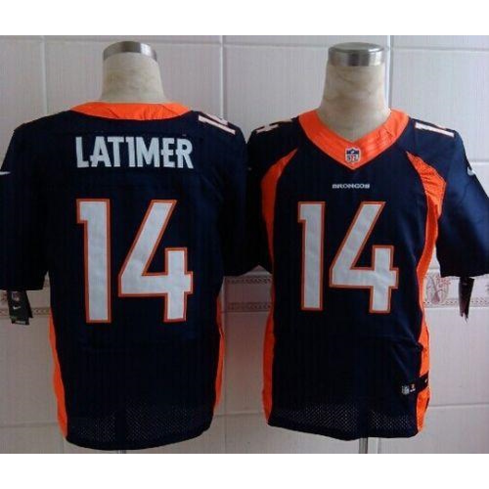 Nike Broncos #14 Cody Latimer Navy Blue Alternate Men's Stitched NFL New Elite Jersey