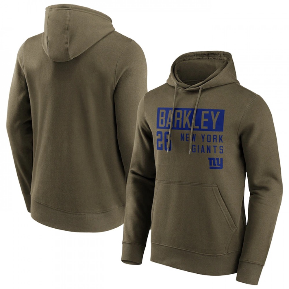 Men's New York Giants #26 Saquon Barkley Fashion Name & Number Hoodie Men's New York Giants #26 Saquon Barkley Fashion Name & Number Hoodie