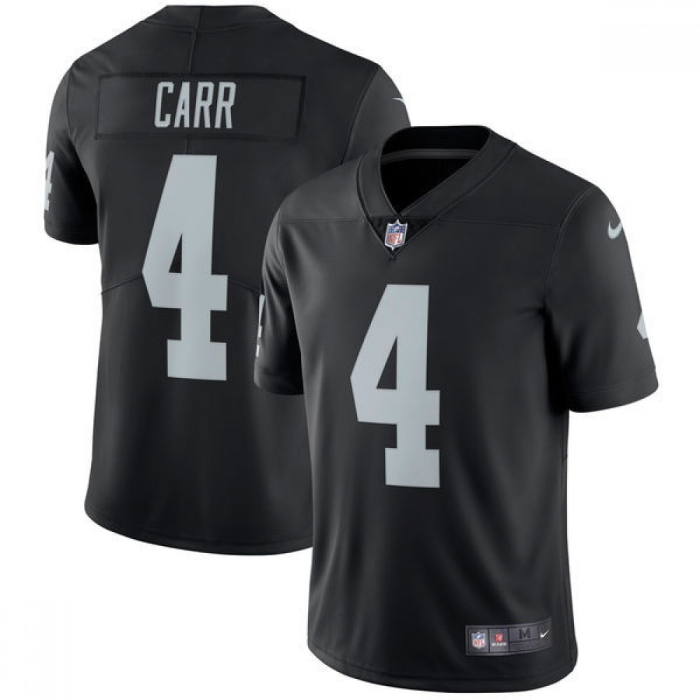 Men's Oakland Raiders #4 Derek Carr Nike Black Vapor Untouchable Limited Stitched NFL Jersey Men's Oakland Raiders #4 Derek Carr Nike Black Vapor Untouchable Limited Stitched NFL Jersey