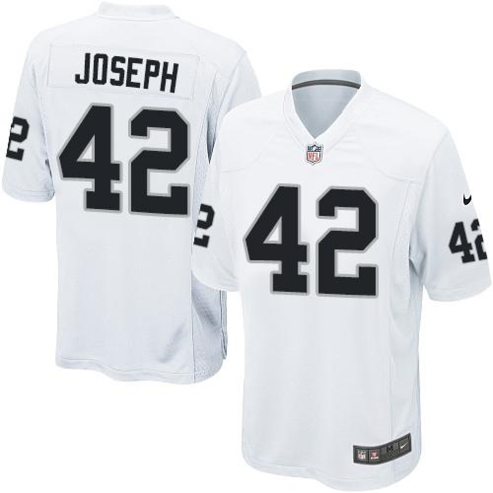 Nike Raiders #42 Karl Joseph White Youth Stitched NFL Elite Jersey Nike Raiders #42 Karl Joseph White Youth Stitched NFL Elite Jersey