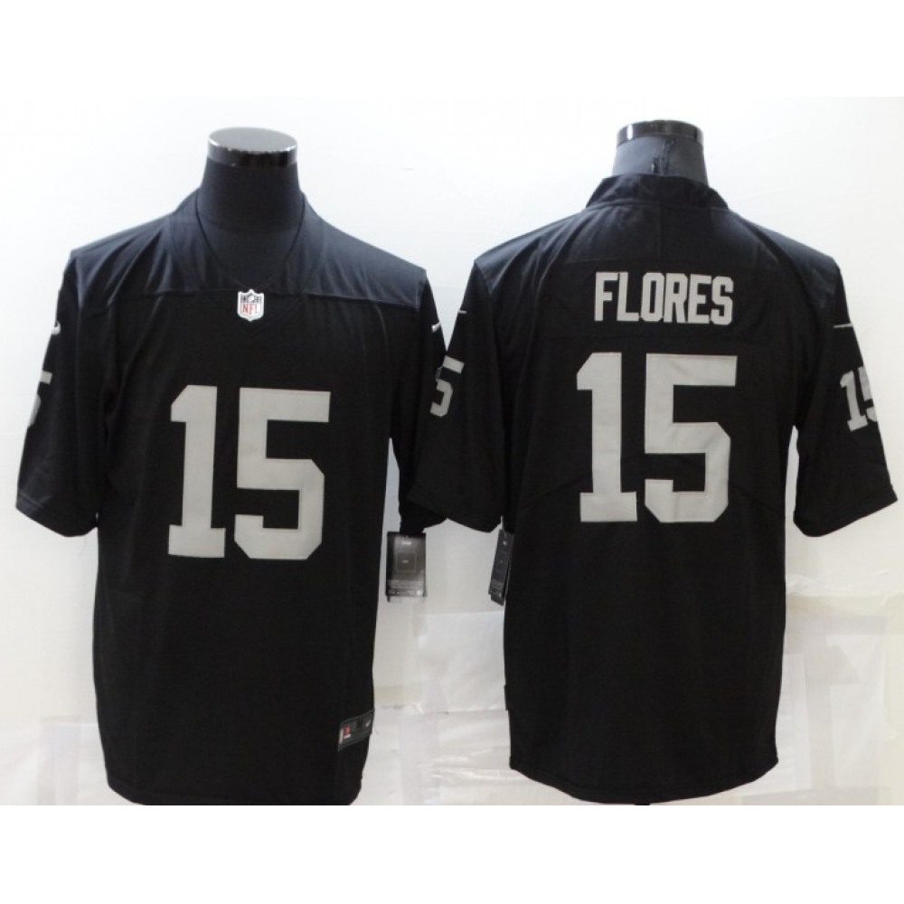 Men's Las Vegas Raiders #15 Tom Flores Black Vapor Untouchable Limited Stitched Football Jersey Men's Las Vegas Raiders #15 Tom Flores Black Vapor Untouchable Limited Stitched Football Jersey