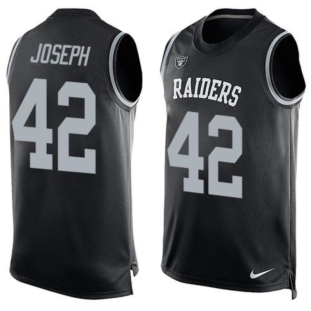 Nike Raiders #42 Karl Joseph Black Team Color Men's Stitched NFL Limited Tank Top Jersey Nike Raiders #42 Karl Joseph Black Team Color Men's Stitched NFL Limited Tank Top Jersey