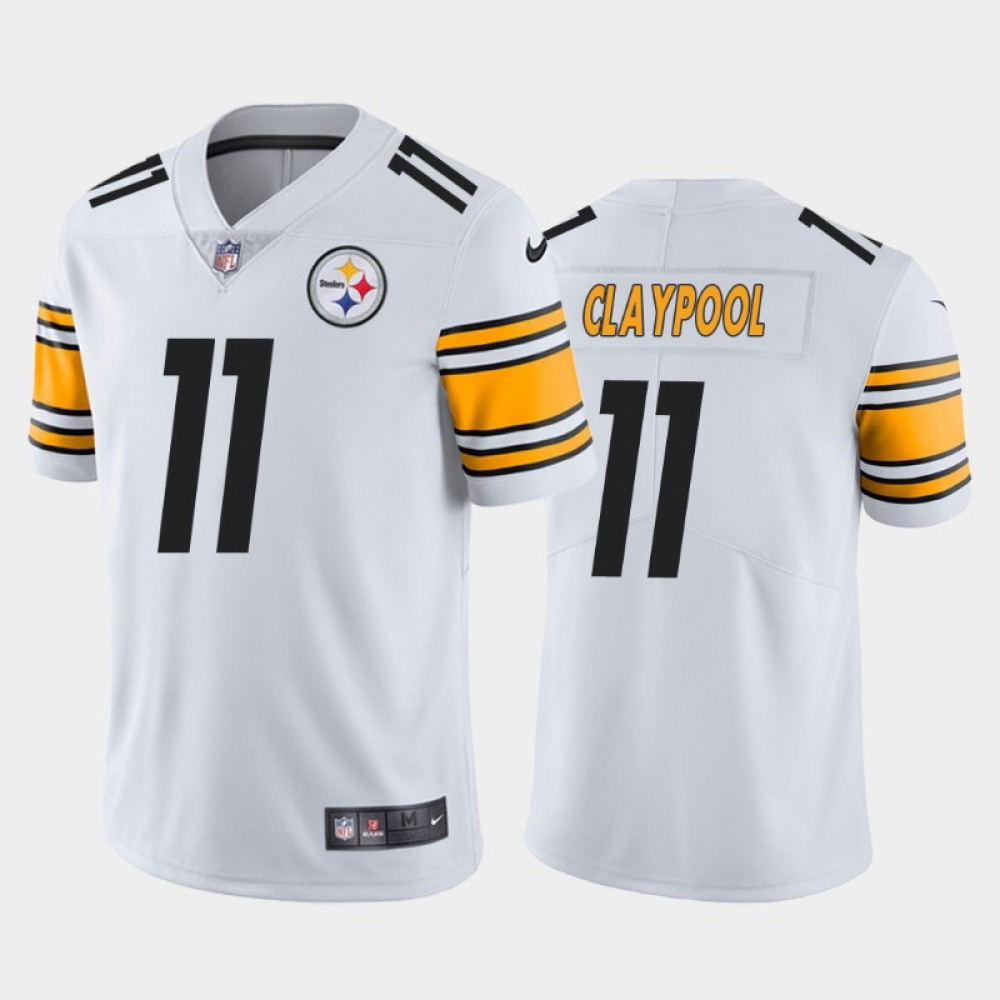 Men's Pittsburgh Steelers #11 Chase Claypool White Vapor Untouchable Limited Stitched Jersey Men's Pittsburgh Steelers #11 Chase Claypool White Vapor Untouchable Limited Stitched Jersey