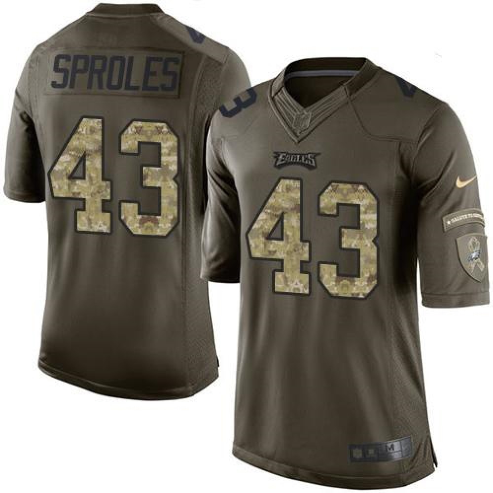 Nike Eagles #43 Darren Sproles Green Men's Stitched NFL Limited Salute to Service Jersey Nike Eagles #43 Darren Sproles Green Men's Stitched NFL Limited Salute to Service Jersey
