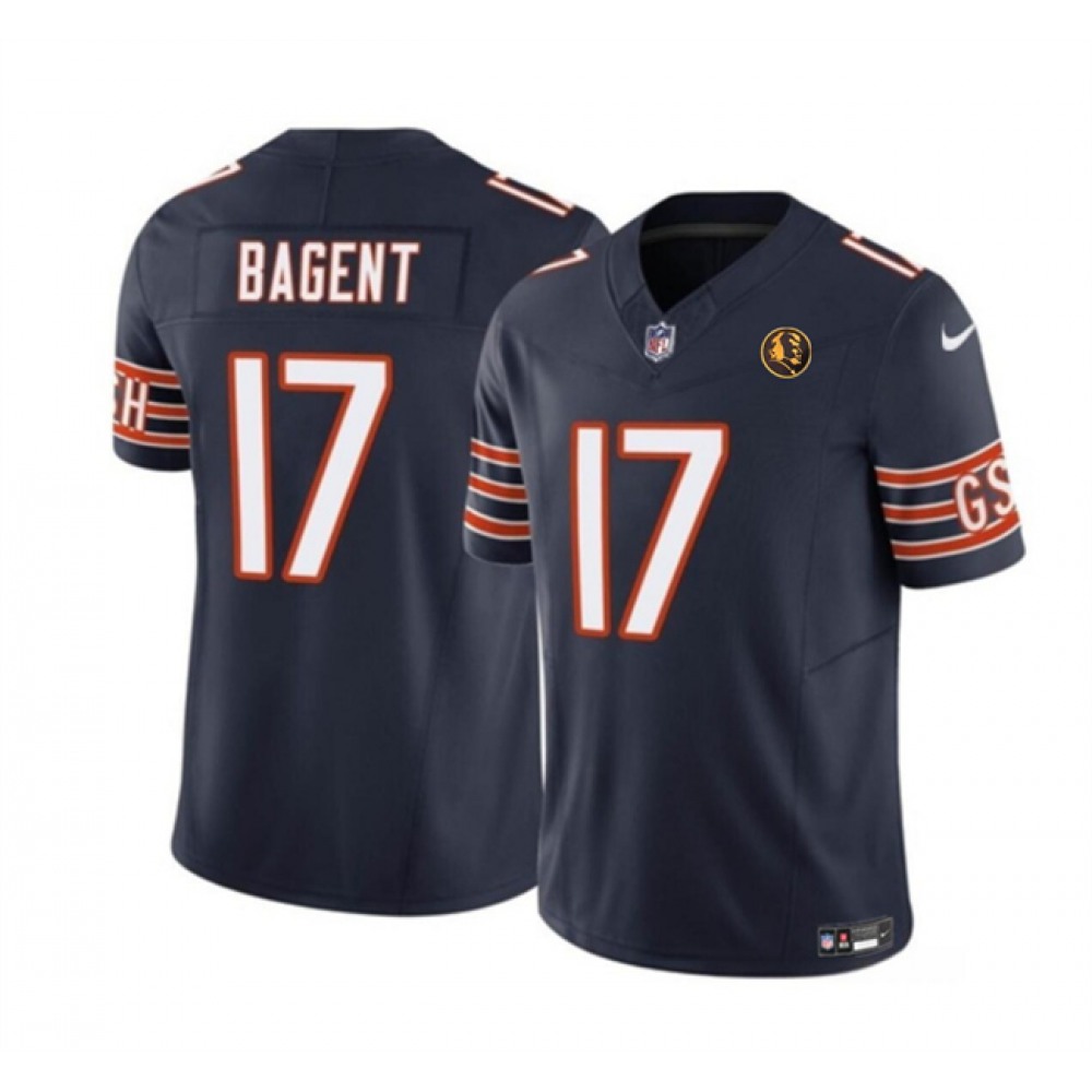 Men's Chicago Bears #17 Tyson Bagent Navy 2023 F.U.S.E. With John Madden Patch Vapor Limited Stitched Football Jersey Men's Chicago Bears #17 Tyson Bagent Navy 2023 F.U.S.E. With John Madden Patch Vapor Limited Stitched Football Jersey