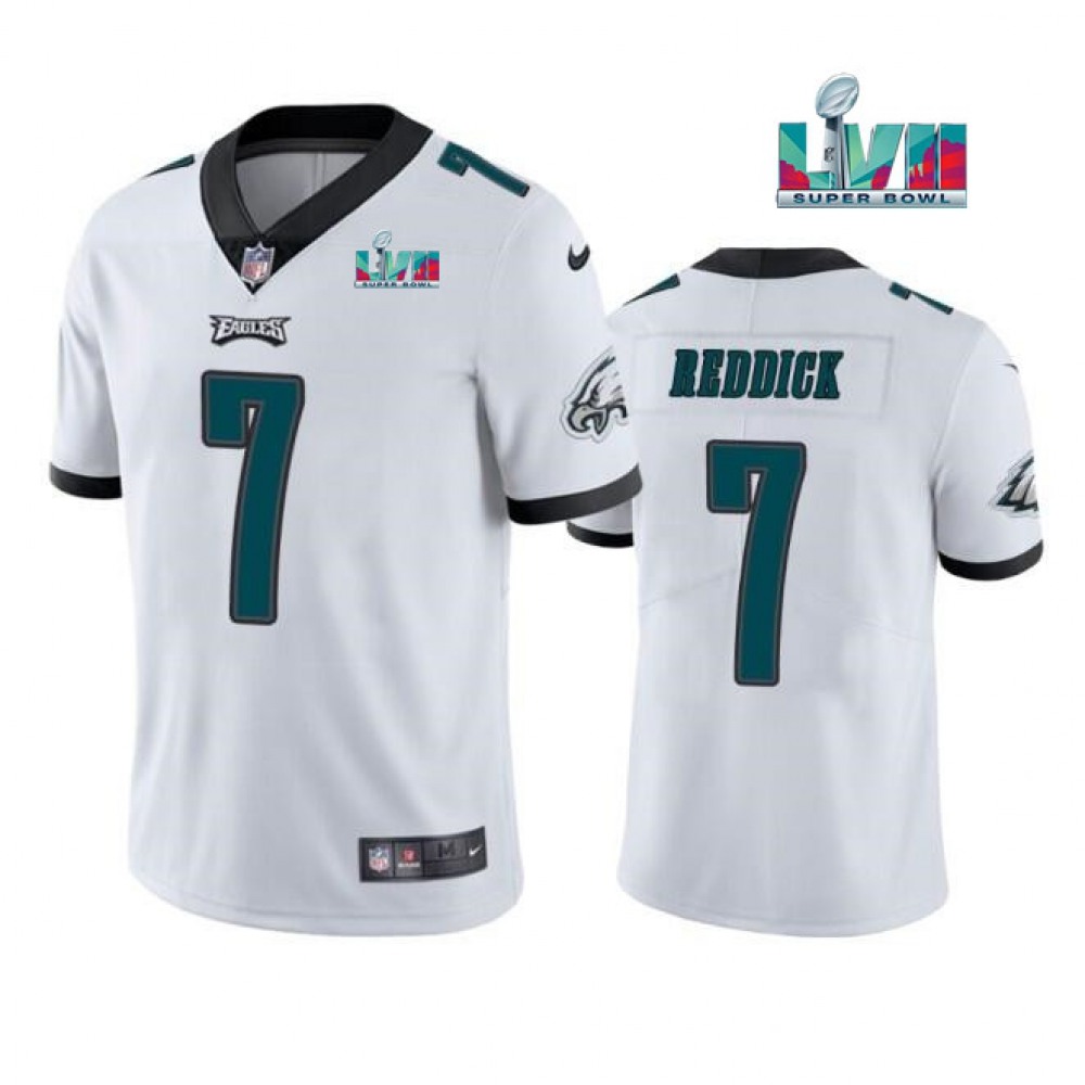 Youth Philadelphia Eagles #7 Haason Reddick White Super Bowl LVII Patch Vapor Untouchable Limited Stitched Football Jersey Youth Philadelphia Eagles #7 Haason Reddick White Super Bowl LVII Patch Vapor Untouchable Limited Stitched Football Jersey