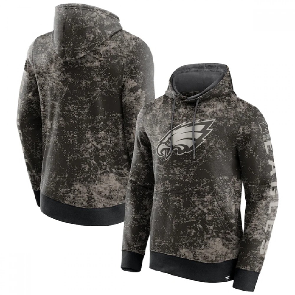 Men's Philadelphia Eagles Black/Gray Blackout Tonal Pullover Hoodie Men's Philadelphia Eagles Black/Gray Blackout Tonal Pullover Hoodie