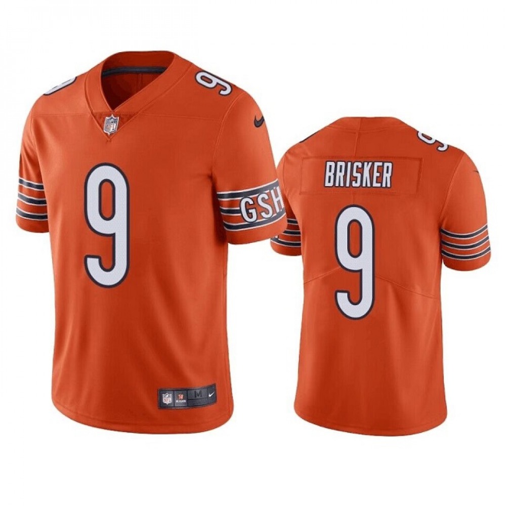 Men's Chicago Bears #9 Jaquan Brisker Vapor Untouchable Orange Stitched Football Jersey Men's Chicago Bears #9 Jaquan Brisker Vapor Untouchable Orange Stitched Football Jersey