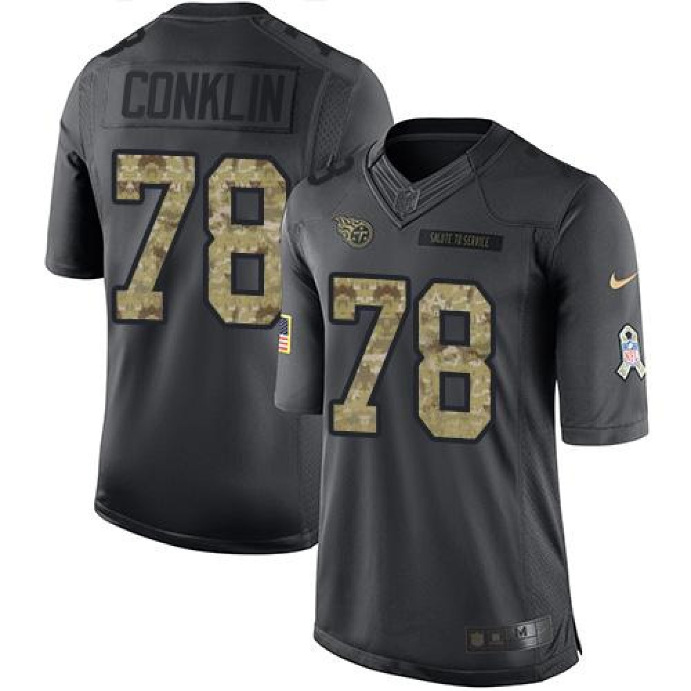 Nike Titans #78 Jack Conklin Black Youth Stitched NFL Limited 2016 Salute to Service Jersey Nike Titans #78 Jack Conklin Black Youth Stitched NFL Limited 2016 Salute to Service Jersey