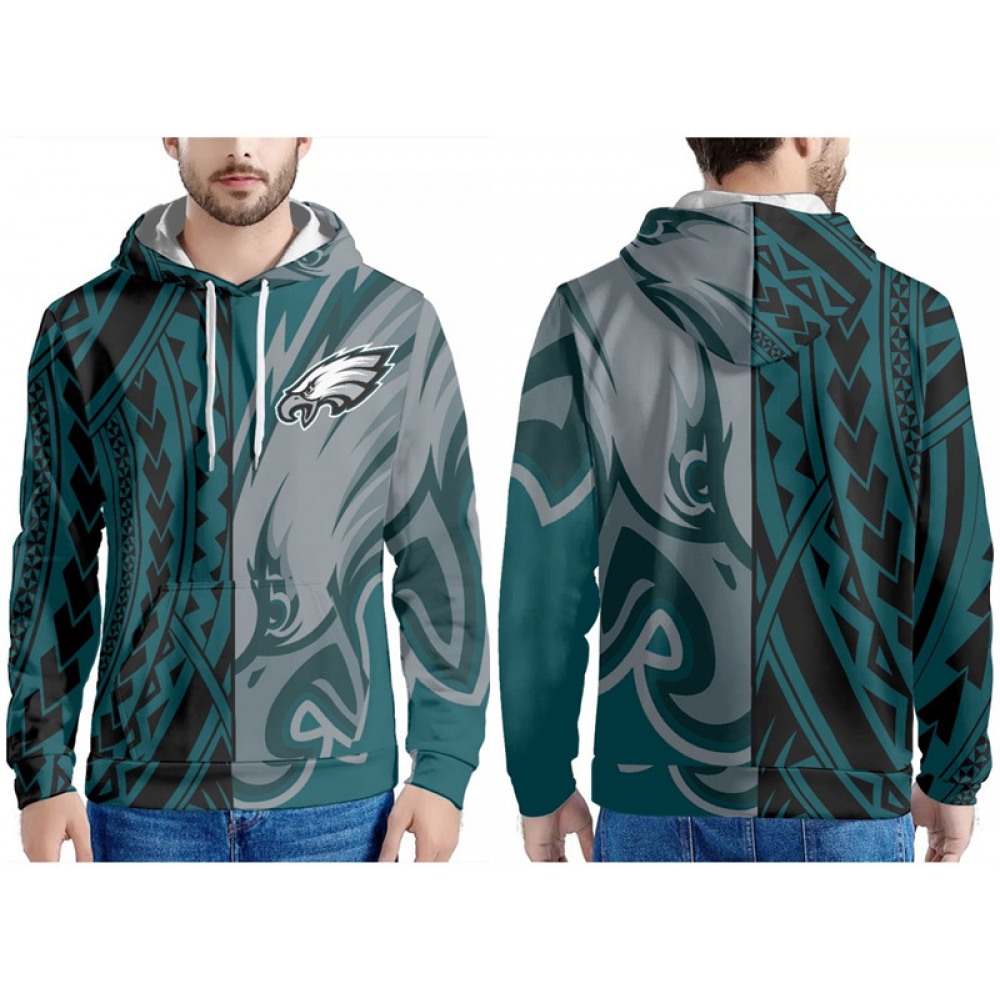 Men's Philadelphia Eagles Green Pullover Hoodie Men's Philadelphia Eagles Green Pullover Hoodie