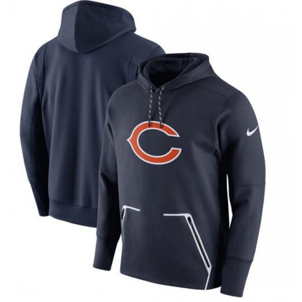 Men's Nike Chicago Bears Navy Champ Drive Vapor Speed Pullover Hoodie