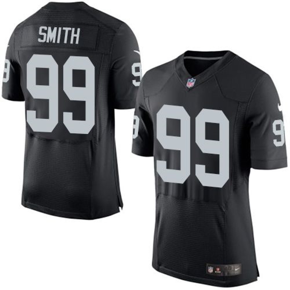 Nike Raiders #99 Aldon Smith Black Team Color Men's Stitched NFL New Elite Jersey Nike Raiders #99 Aldon Smith Black Team Color Men's Stitched NFL New Elite Jersey