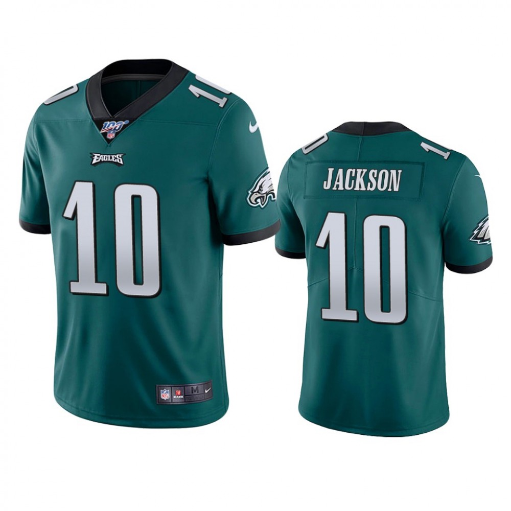 Men's Philadelphia Eagles #10 DeSean Jackson Green 2019 100th Season Vapor Untouchable Limited Stitched NFL Jersey Men's Philadelphia Eagles #10 DeSean Jackson Green 2019 100th Season Vapor Untouchable Limited Stitched NFL Jersey