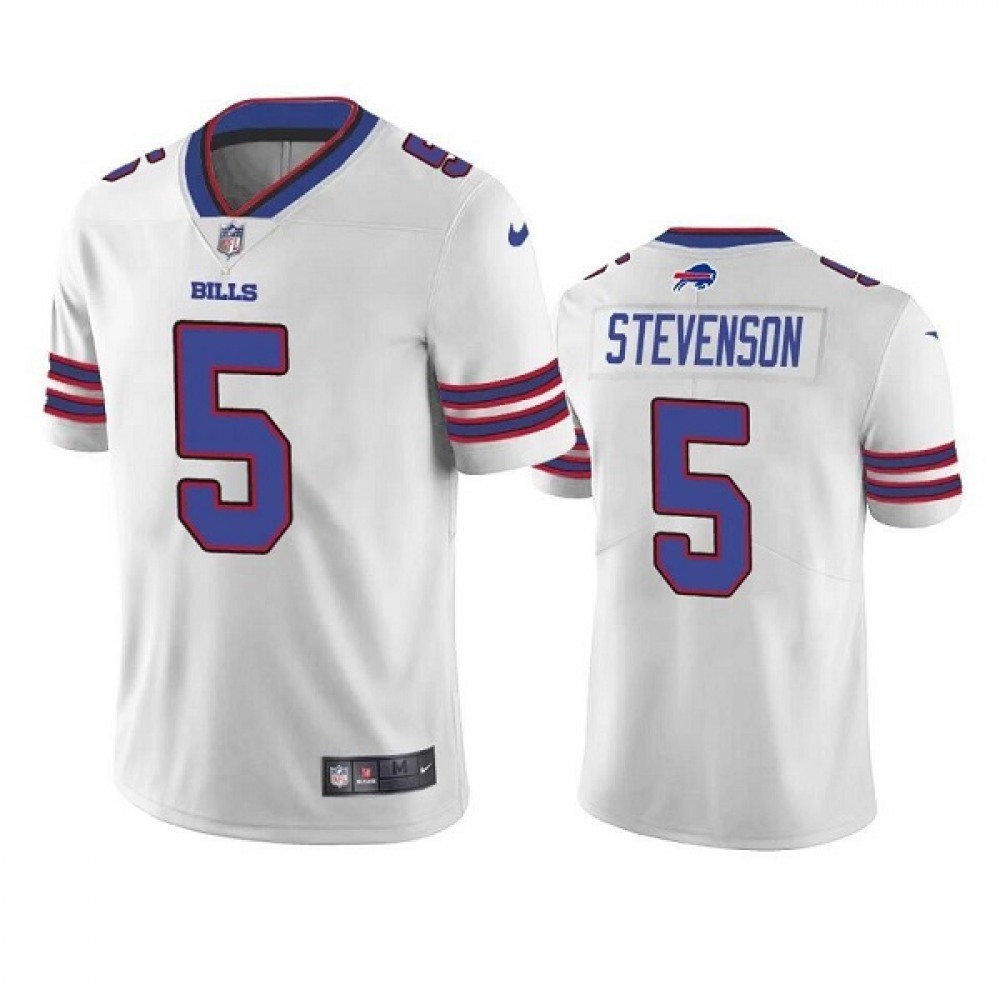 Men's Buffalo Bills #5 Marquez Stevenson White Vapor Untouchable Limited Stitched Jersey Men's Buffalo Bills #5 Marquez Stevenson White Vapor Untouchable Limited Stitched Jersey