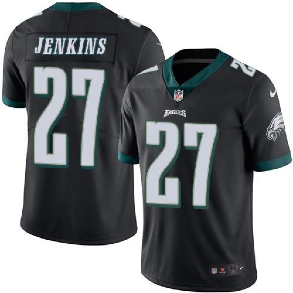 Nike Eagles #27 Malcolm Jenkins Black Men's Stitched NFL Limited Rush Jersey Nike Eagles #27 Malcolm Jenkins Black Men's Stitched NFL Limited Rush Jersey