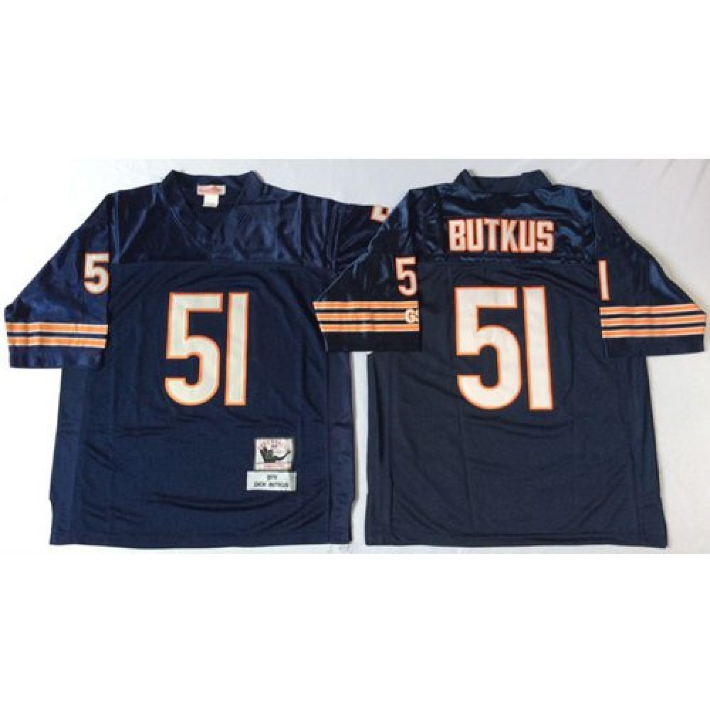 Mitchell&Ness Bears #51 Dick Butkus Blue Small No. Throwback Stitched NFL Jersey Mitchell&Ness Bears #51 Dick Butkus Blue Small No. Throwback Stitched NFL Jersey