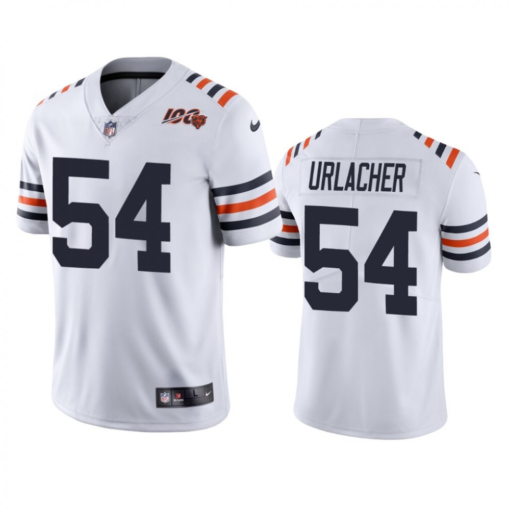 Men's Chicago Bears #54 Brian Urlacher White 2019 100th Season Limited Stitched NFL Jersey Men's Chicago Bears #54 Brian Urlacher White 2019 100th Season Limited Stitched NFL Jersey