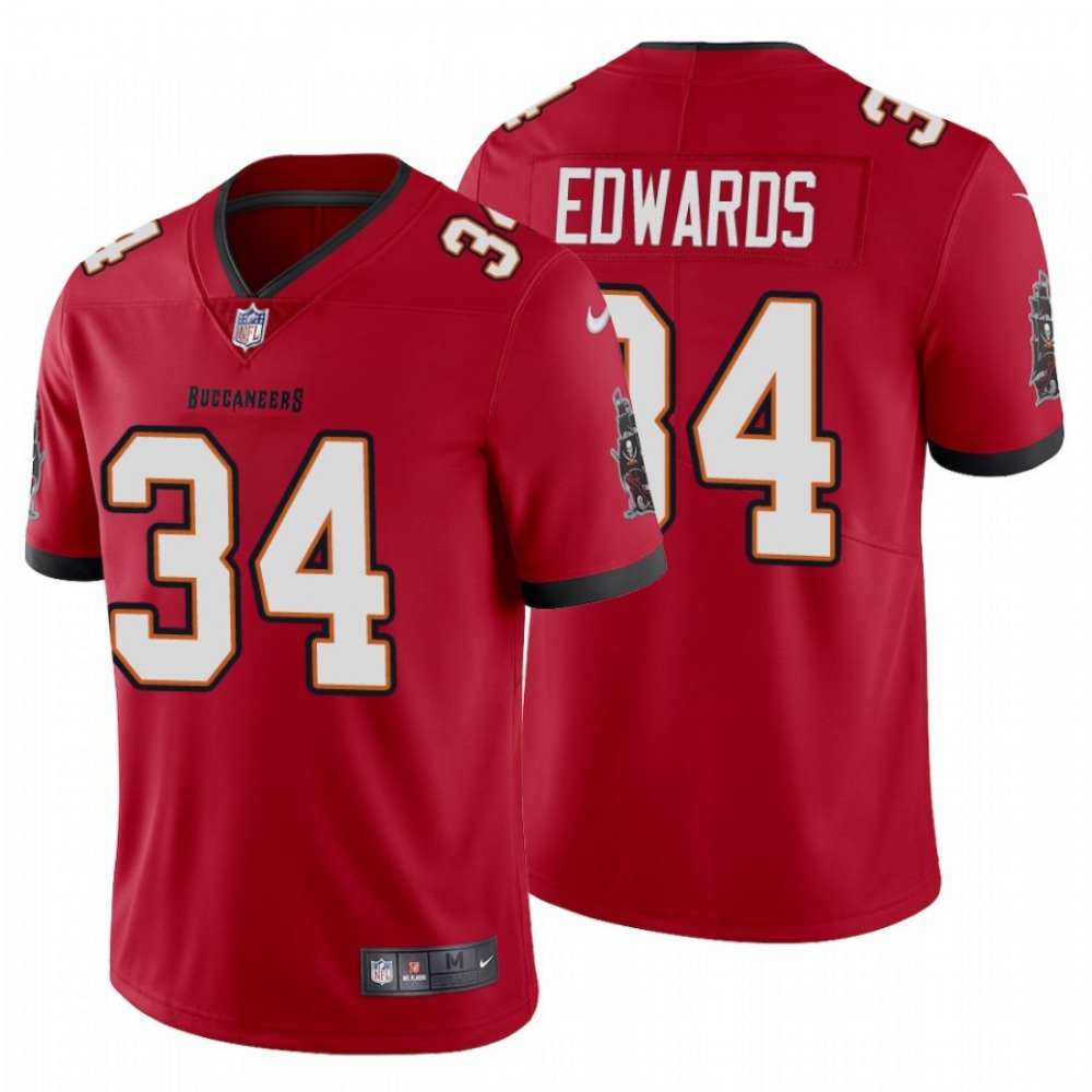 Men's Tampa Bay Buccaneers #34 Mike Edwards New Red Vapor Untouchable Limited Stitched Jersey Men's Tampa Bay Buccaneers #34 Mike Edwards New Red Vapor Untouchable Limited Stitched Jersey