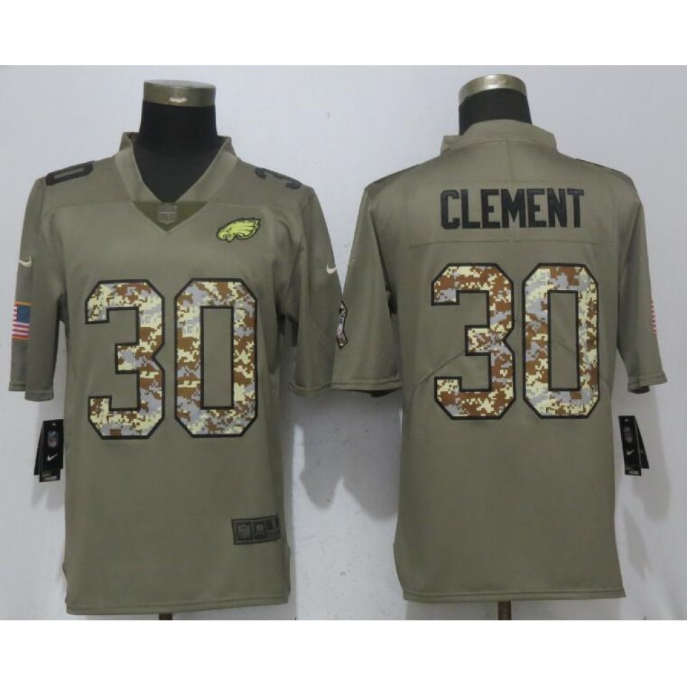 Men's Philadelphia Eagles #30 Corey Clement Olive Camo Salute To Service Limited Stitched NFL Jersey Men's Philadelphia Eagles #30 Corey Clement Olive Camo Salute To Service Limited Stitched NFL Jersey