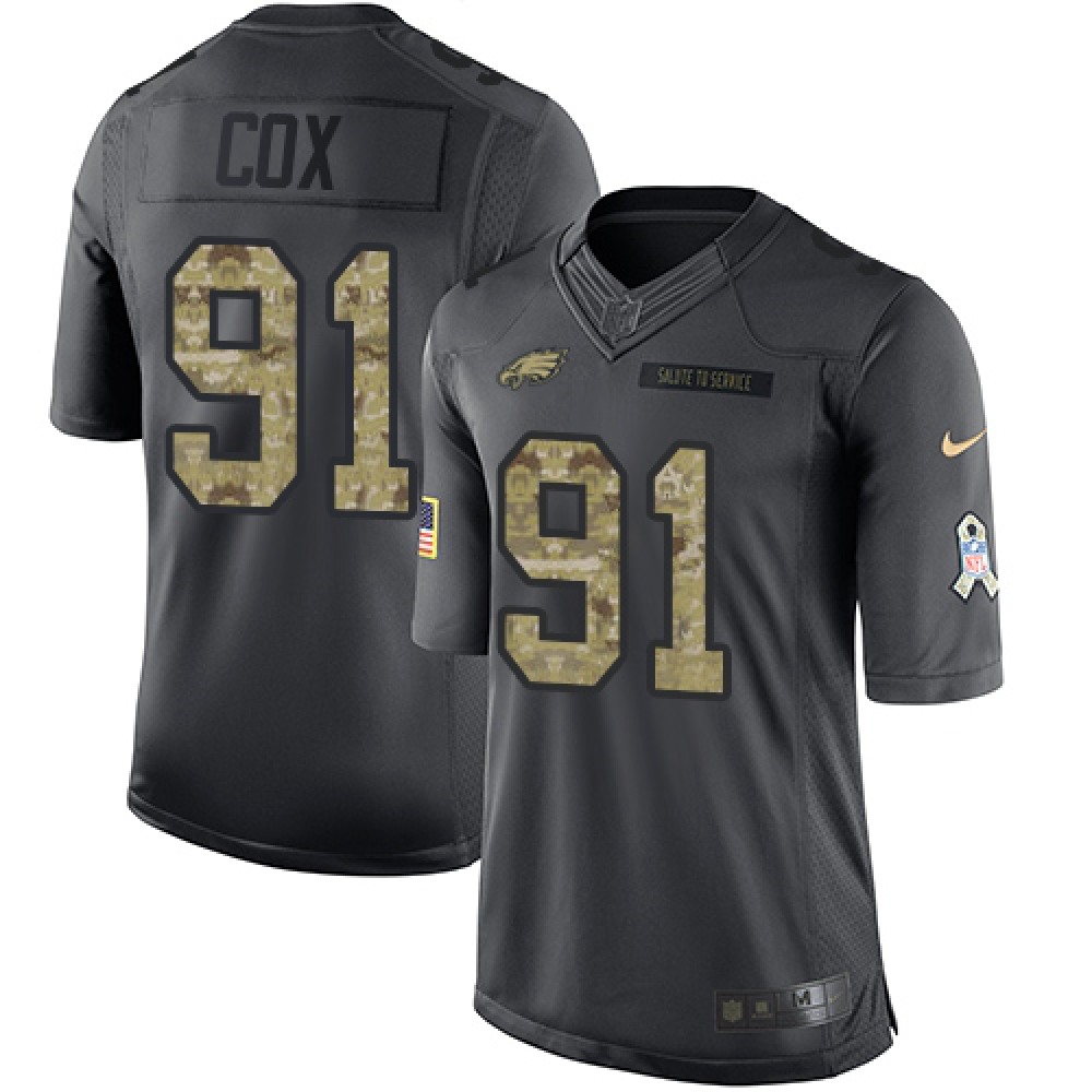 Nike Eagles #91 Fletcher Cox Black Men's Stitched NFL Limited 2016 Salute To Service Jersey Nike Eagles #91 Fletcher Cox Black Men's Stitched NFL Limited 2016 Salute To Service Jersey
